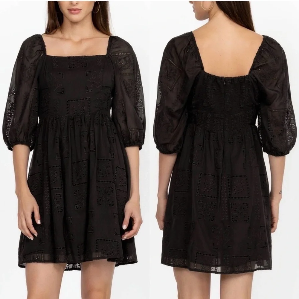 Johnny Was Ella Mini Dress in black size Small